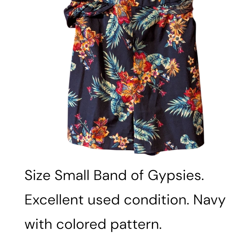 Band of Gypsies Navy Floral Jumpsuit - Picture 4 of 8